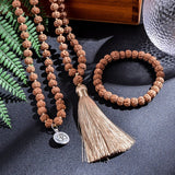 Rudraksha Mala Beads + FREE Bracelet