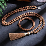 Rudraksha Mala Beads + FREE Bracelet