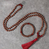 Rudraksha mala ketting 108 kralen - heilige spirituele gebedskralen - Moon Dance Charms