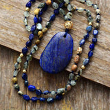 Collar de jaspe lapislázuli