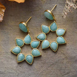 Pendientes Piedra Flor Estrella