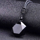 Ster Geluk Obsidiaan Ketting - Moon Dance Charms