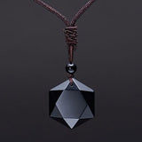 Ster Geluk Obsidiaan Ketting - Moon Dance Charms