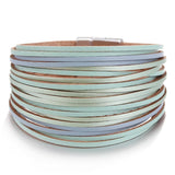 Bracelet en cuir multicouche