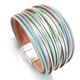Bracelet en cuir multicouche