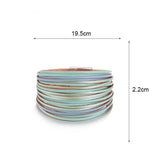 Bracelet en cuir multicouche bleu