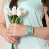Bracelet en cuir multicouche