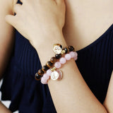 Das Love and Healing Rosenquarz-Kristall-Armband – Mondtanz-Charms