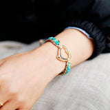 De Liefdesbedje Turkoois Stenen Armband - Moon Dance Charms
