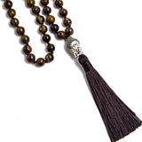 Tiger's Eye Mala Necklace - Moon Dance Charms