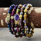 Toermalijn en Amethist Stenen Armband - Moon Dance Charms