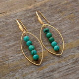 Turquoise Kralen Oorbellen - Moon Dance Charms