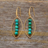 Turquoise Kralen Oorbellen - Moon Dance Charms