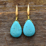 Boucle d'oreille crochet turquoise - Moon Dance Charms