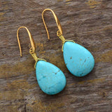 Boucle d'oreille crochet turquoise - Moon Dance Charms