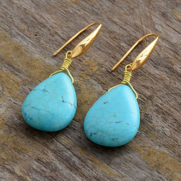 Turquoise Hook Drop Earring - Moon Dance Charms