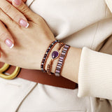 Veganes Wickelarmband mit Kristallen – Mondtanz-Charms