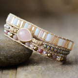 Veganes Wickelarmband mit Kristallen – Mondtanz-Charms