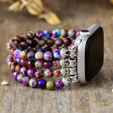 Violet Apple Watch Beaded Band for women