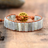 Wisdom Labradorite Stone Cuff Bracelet - Moon Dance Charms