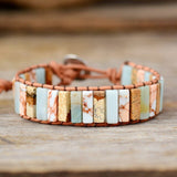 Wisdom Labradorite Stone Cuff Bracelet - Moon Dance Charms