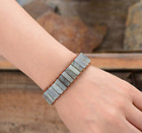 Wisdom Labradorite Stone Cuff Bracelet - Moon Dance Charms