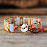 Wisdom Labradorite Stone Cuff Bracelet - Moon Dance Charms