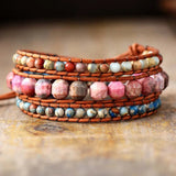 Zen Fusion Leren Wikkelarmband - Moon Dance Charms