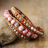 Zen Fusion Leren Wikkelarmband - Moon Dance Charms