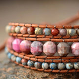 Zen Fusion Leren Wikkelarmband - Moon Dance Charms