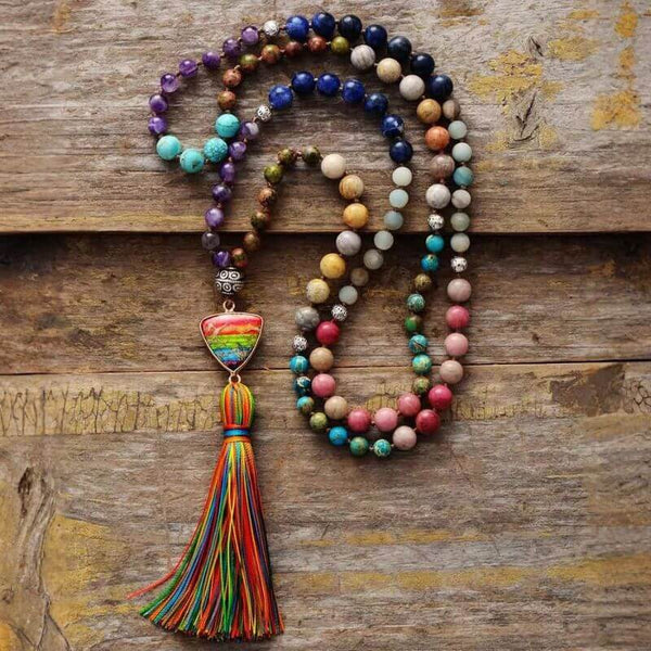 7 Chakra Mala Beads I Am Aligned - Moon Dance Charms