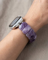 Amethyst Apple Watch Band Beaded Stretchable For Women -Moon Dance Charms