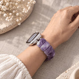 amathyst Apple watch band beaded for women Stretchable  