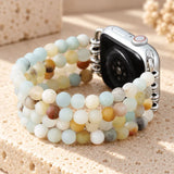 Cinturino Per Apple Watch Con Perline di Amazzonite