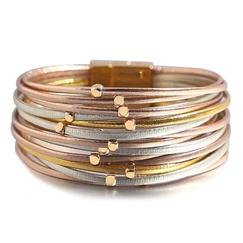 Boho Multilayered Leather Bracelet