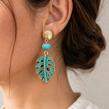 Monstera Leaf Earrings