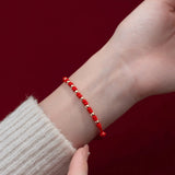 Red Thread bracelet Silver 925 Gold Plated