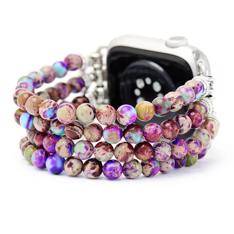 Violet Apple Watch Beaded Band