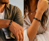 Triple Power Black Onyx, Tiger Eye and Hematite Bracelet - Moon Dance Charms