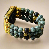 African Turquoise Beaded Band For Apple Watch  For Women