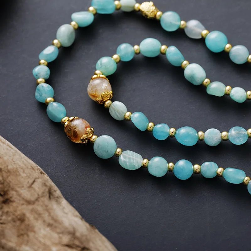 Amazonite Crystal Necklace - Moon Dance Charms