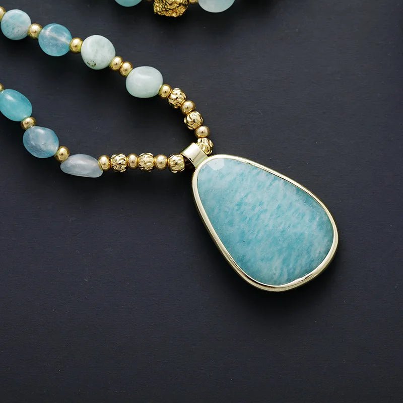 Amazonite Crystal Necklace - Moon Dance Charms