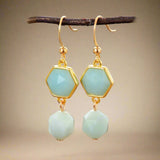 Amazonite Dangle Energy Earrings - Moon Dance Charms