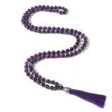Amethyst Mala Beads Necklace 108 - Moon Dance Charms