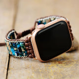 Cinturino per Apple Watch con Perline Blu Cielo