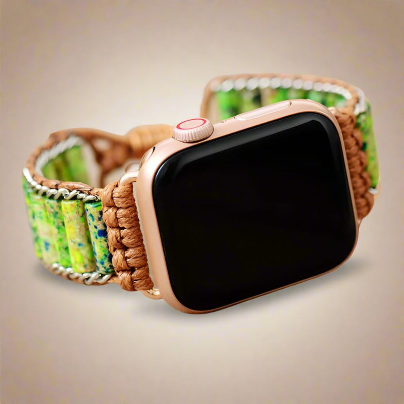 Apple Watch Band Boho With Green Jasper - Moon Dance Charms