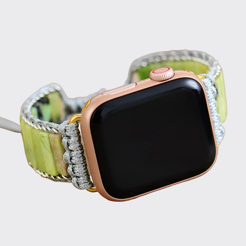 Boho Apple Watch Band Forest Jasper