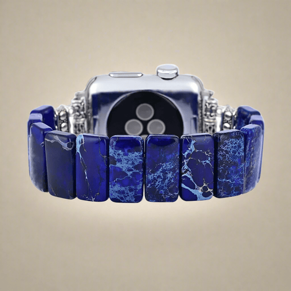 Apple Watch Band With Beads Stretchable Dark Blue - Moon Dance Charms