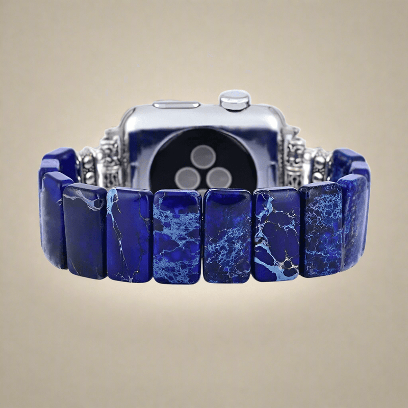 Apple Watch Band With Beads Stretchable Dark Blue  For Women