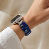 Apple Watch Band With Beads Stretchable Dark Blue For Women
